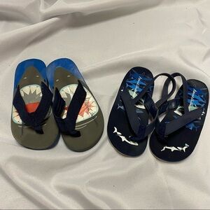 Hanna Andersson Shark flip flop bundle